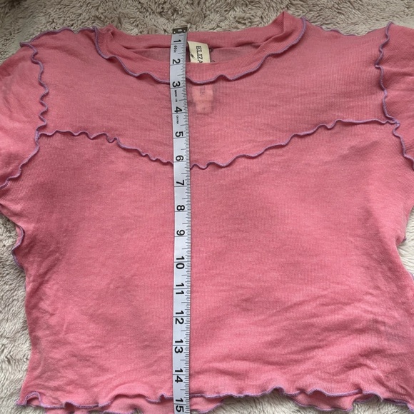 Eliza Faulkner Gigi baby tee in rose - Picture 3 of 6